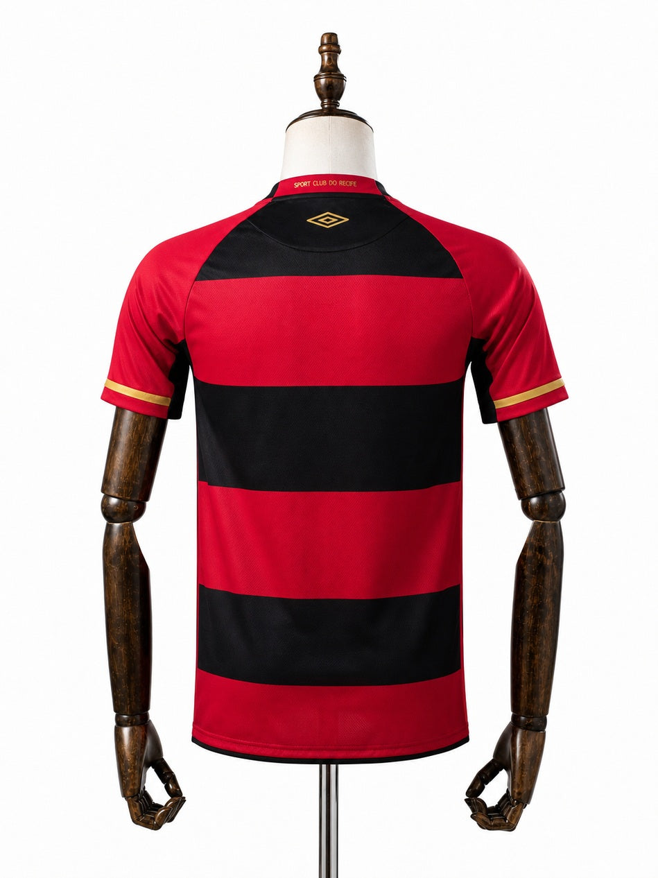 Sport Recife Home Stadium Player Version Jersey back wood mannequin white background