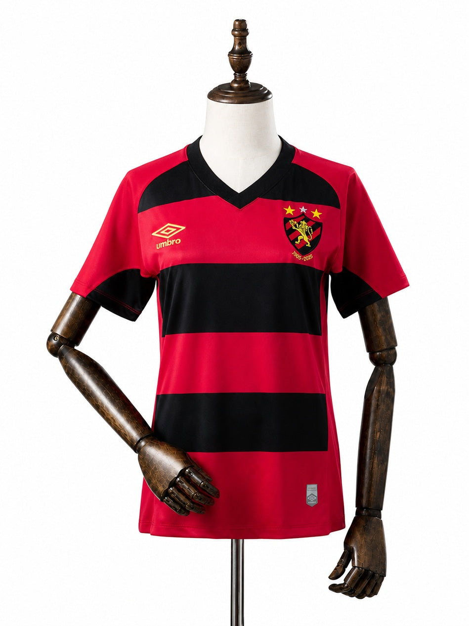 Sport Recife Home Women Jersey front wood mannequin white background