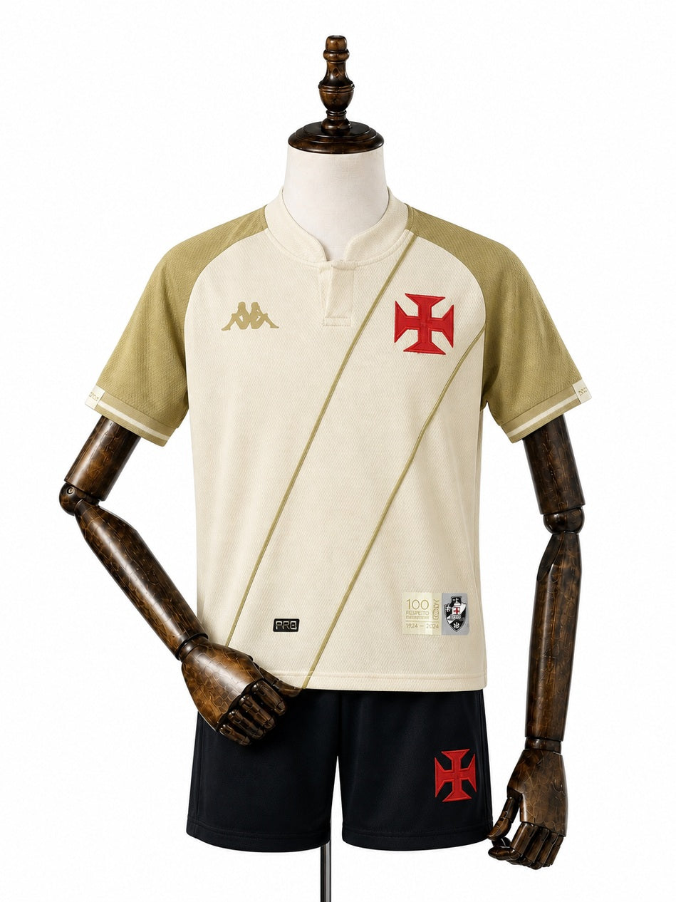 Vasco Third Away Kids kit front wood mannequin white background