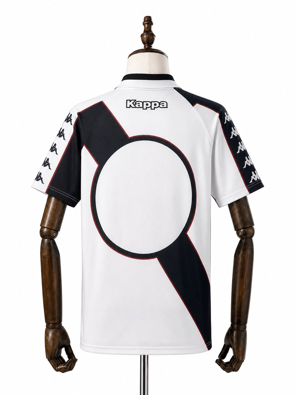 Vasco White Retro Jersey back wood mannequin white background