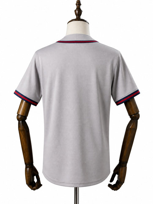 Atlanta Braves MLB – Camisa Oficial Segunda (Away) verso manequim fundo branco