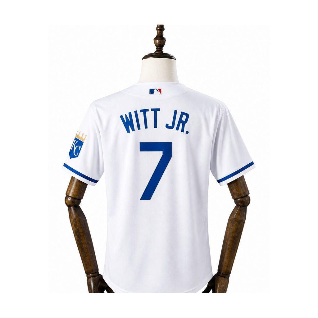 Kansas City Royals MLB – Camisa Oficial Primeira (Home) verso manequim fundo branco