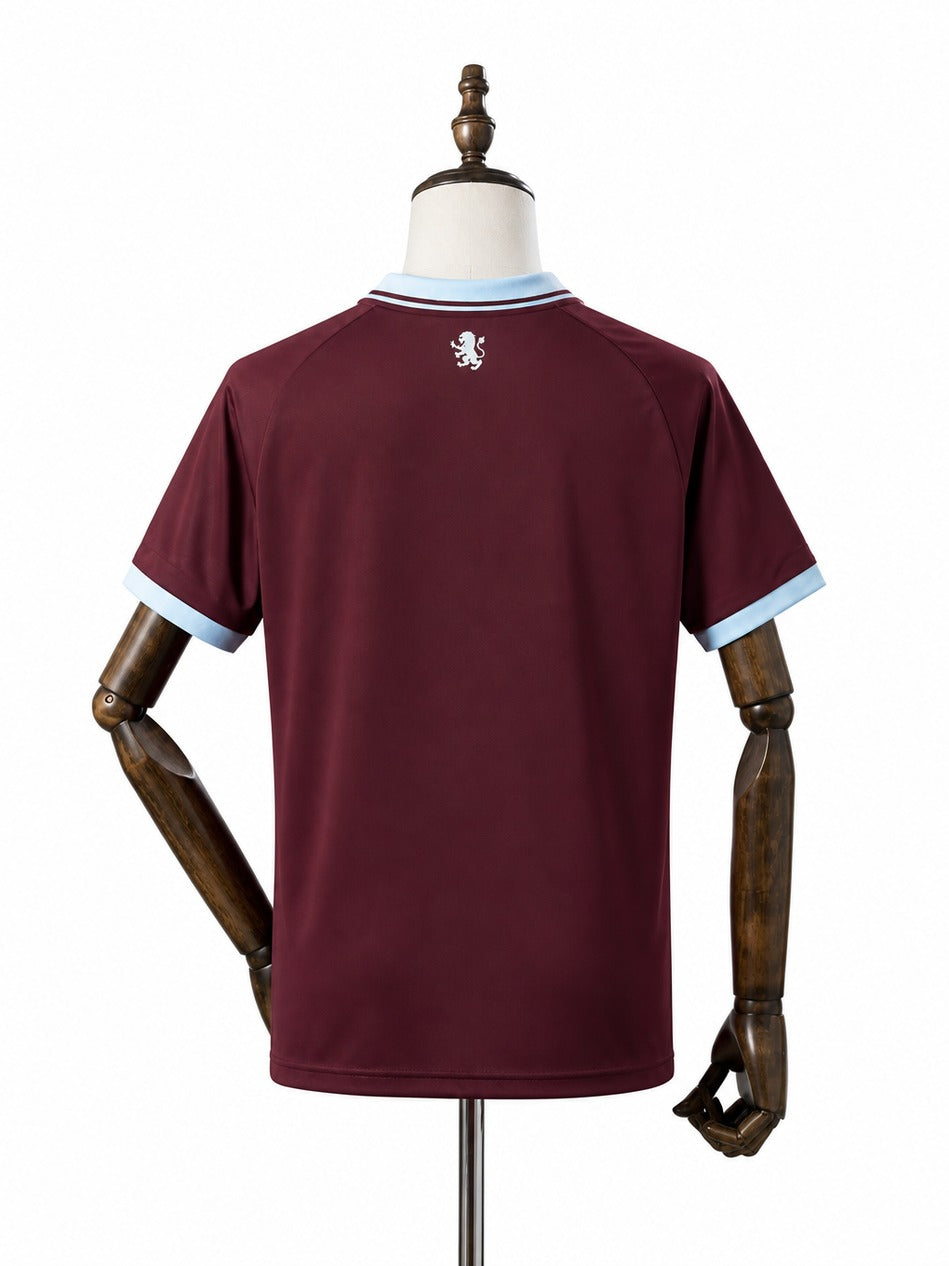 Camisa Aston Villa - 1º Uniforme Torcedor 2026/27 verso manequim fundo branco