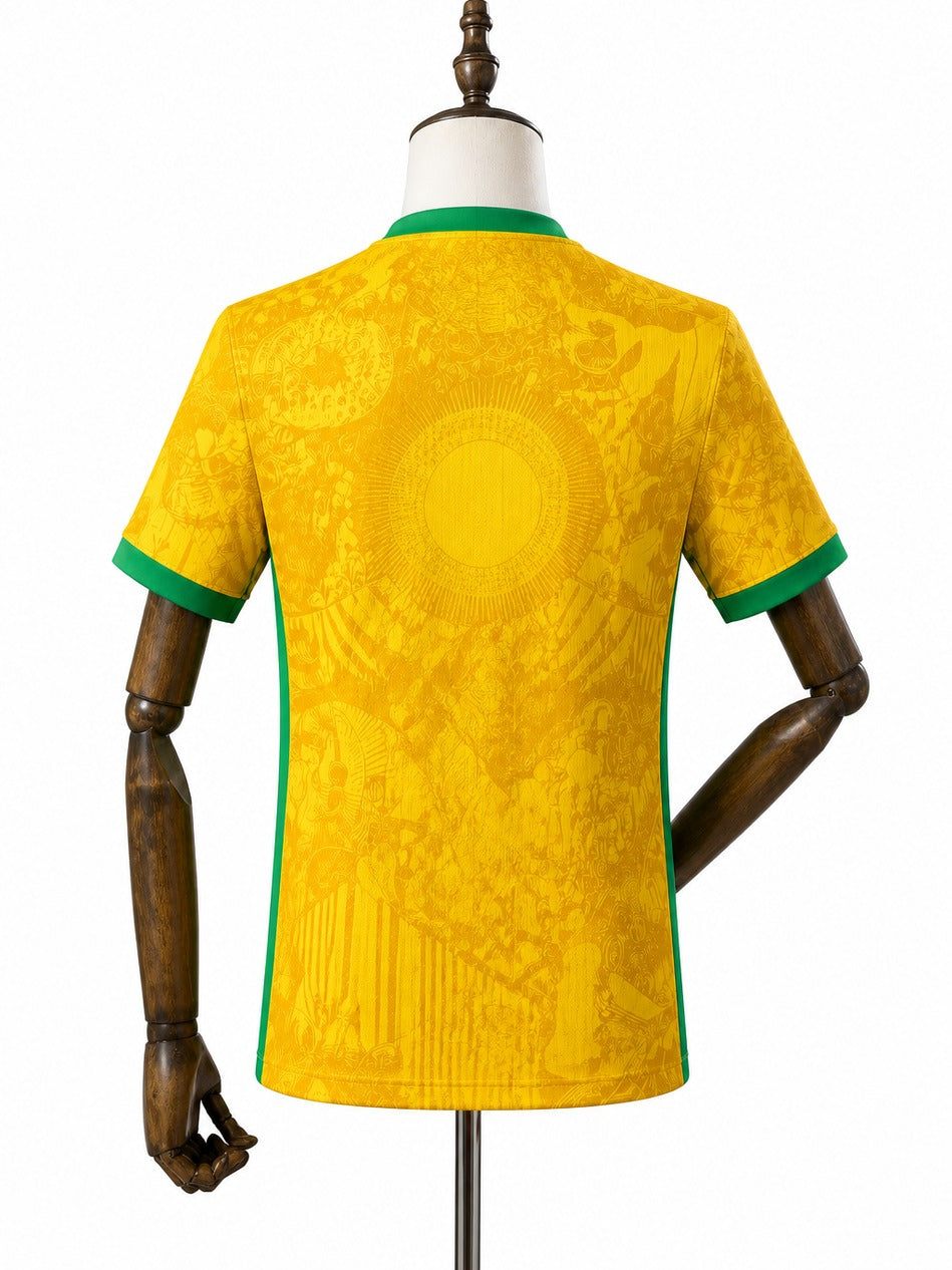 Camisa Seleção Brasileira (Edição especial Cristo) 2026 verso manequim fundo branco