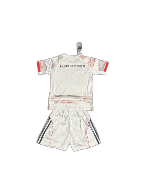 Camisa 2025-26 Bayern Munich Away Infantil verso fundo branco