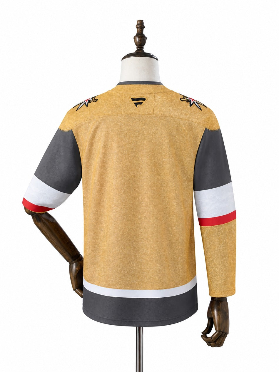 Vegas Golden Knights NHL Jersey – Home & Away verso real web manequim fundo branco