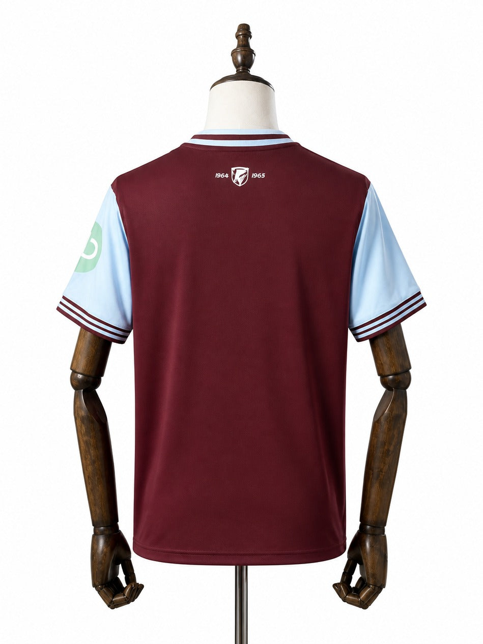 Camisa West Ham - 1º Uniforme Torcedor 2024/25 verso manequim fundo branco