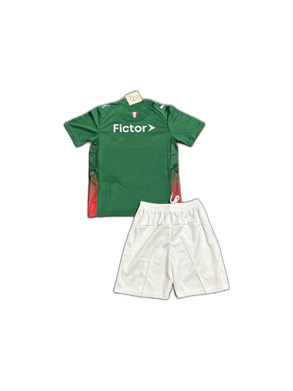 Camisa 2026-27 Palmeiras Home Infantil verso fundo branco