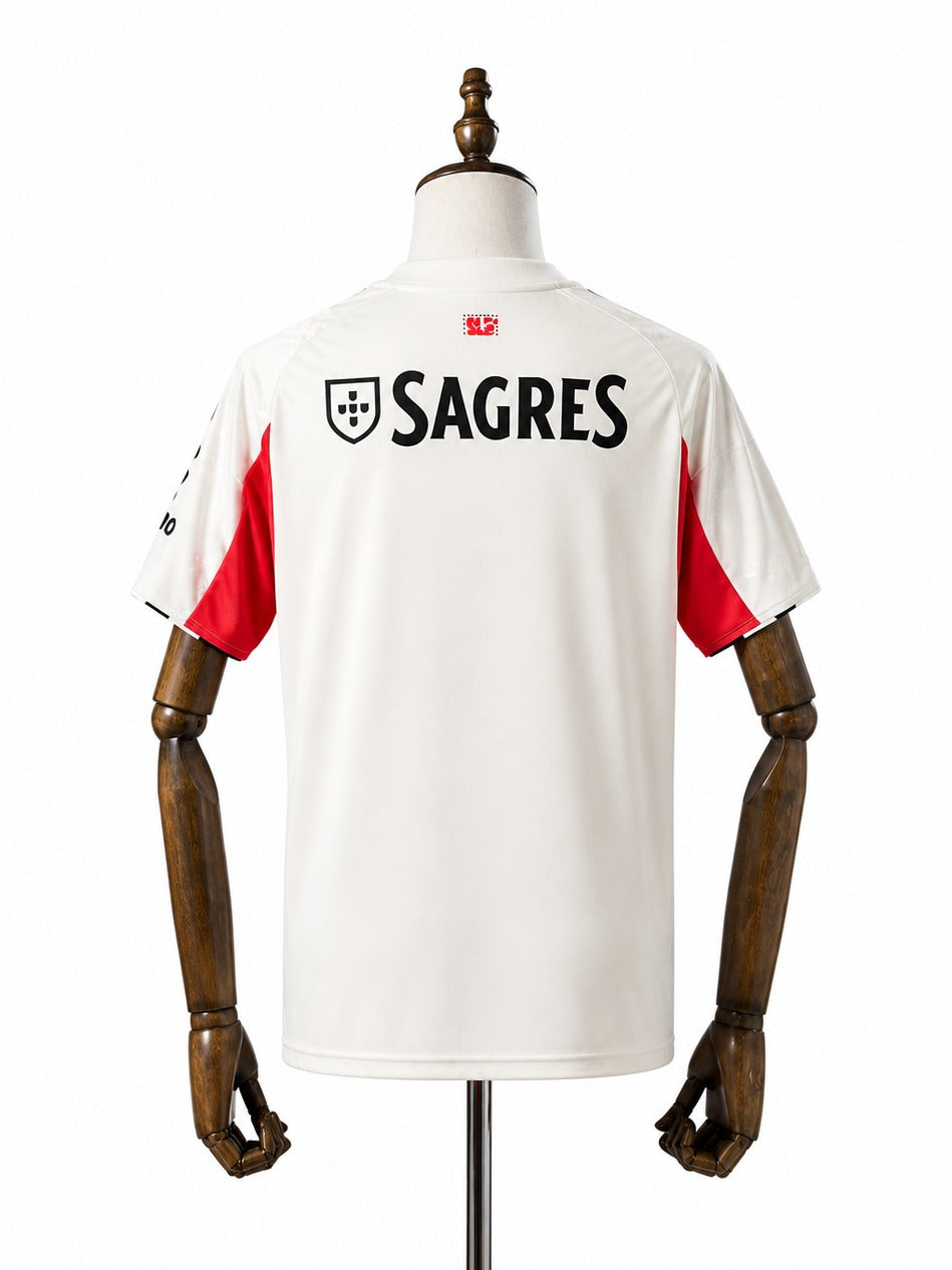 Camisa Benfica - 2º Uniforme Torcedor 2025/26 verso manequim fundo branco