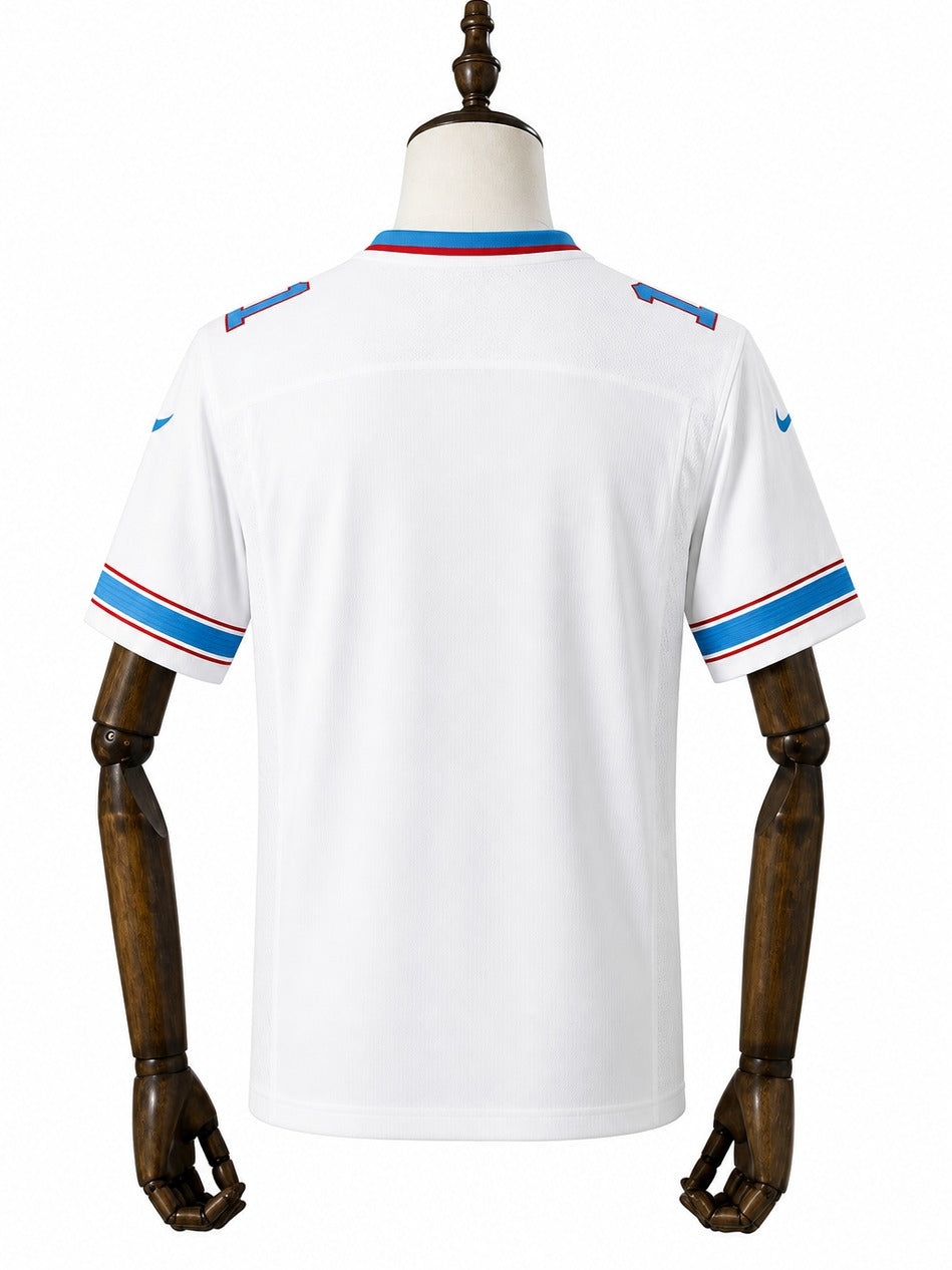 Camisa Tennessee Titans Away (Visitante) NFL verso manequim fundo branco