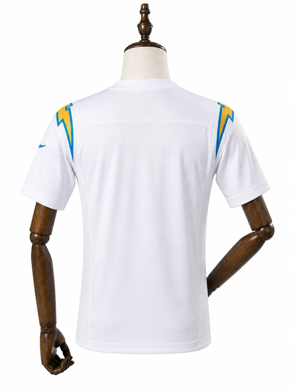 Camisa Los Angeles Chargers Away (Visitante) NFL verso manequim fundo branco