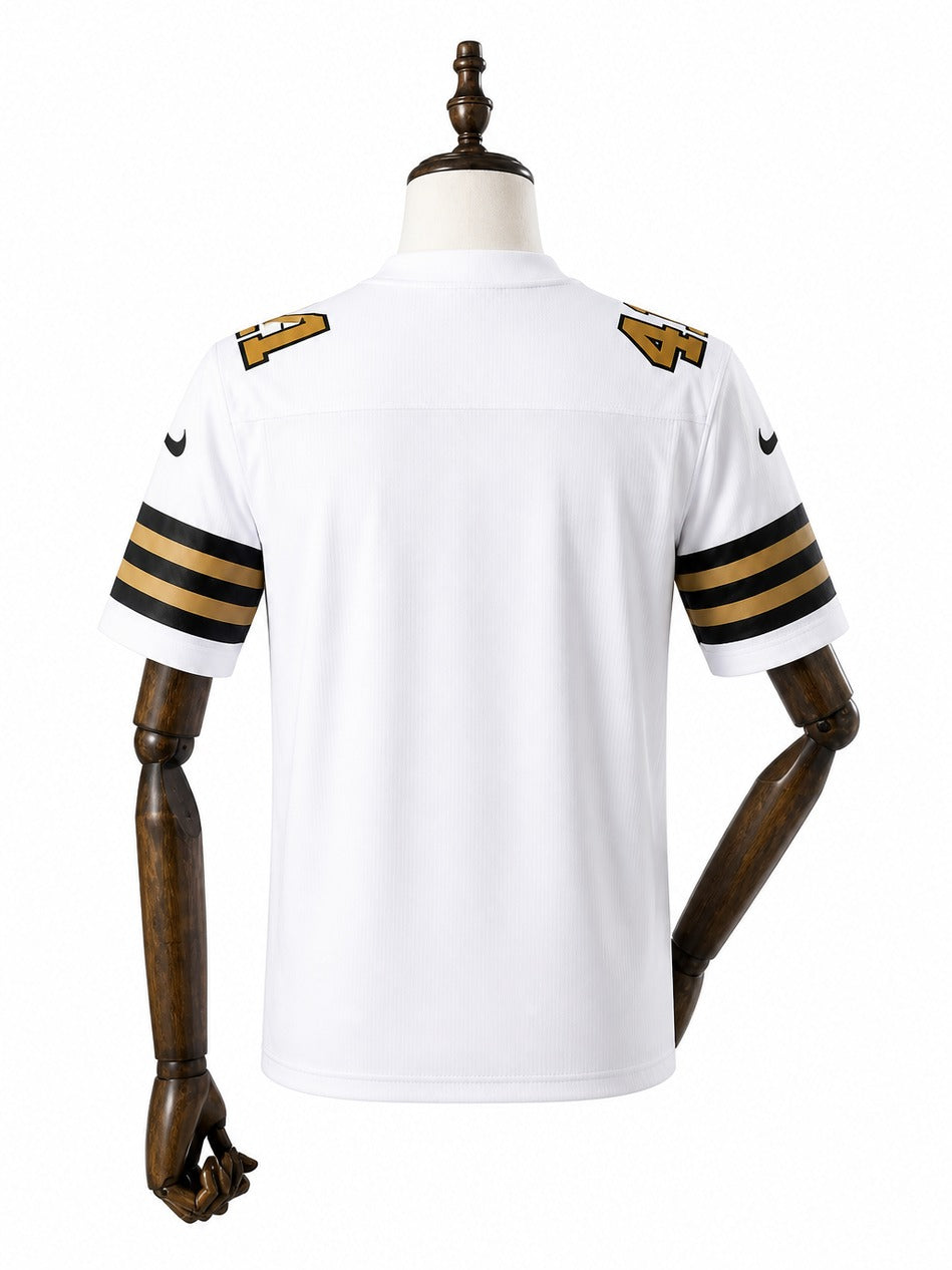 Camisa New Orleans Saints Away (Visitante) NFL verso manequim fundo branco