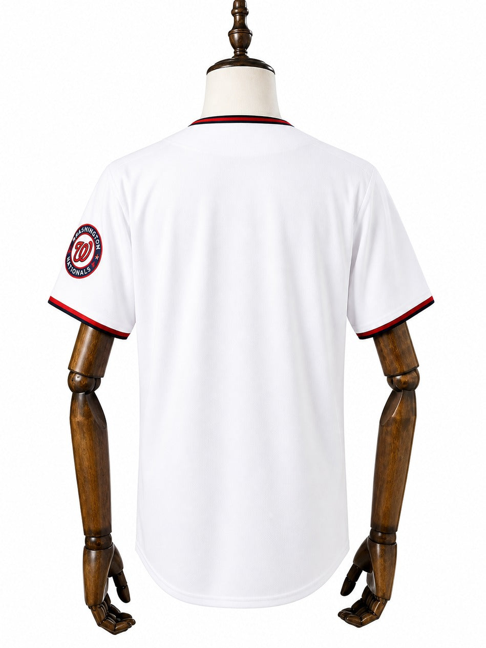 Washington Nationals MLB – Camisa Oficial Primeira (Home) verso manequim fundo branco