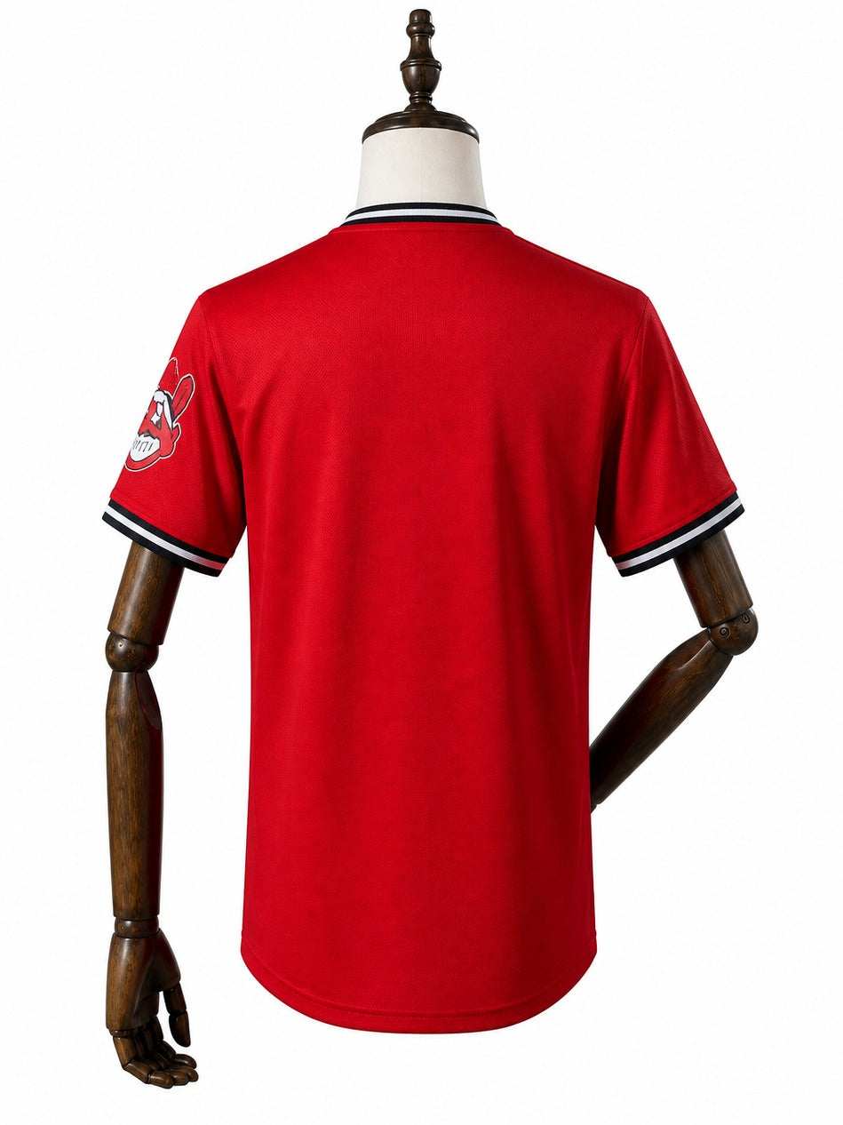 Cleveland Guardians MLB – Camisa Oficial Segunda (Away) verso manequim fundo branco