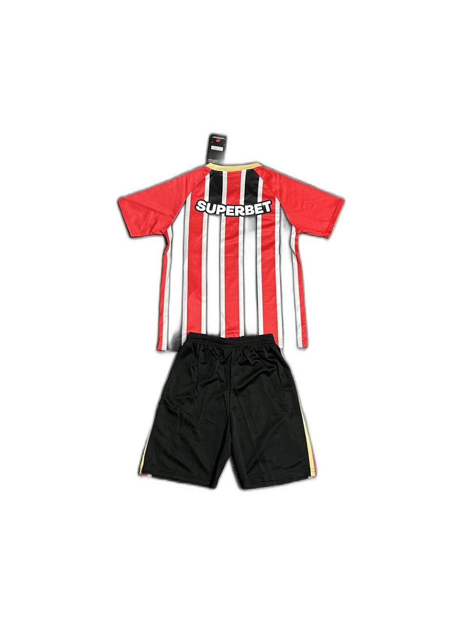 Camisa 2025-26 Sao Paulo Away Infantil verso fundo branco
