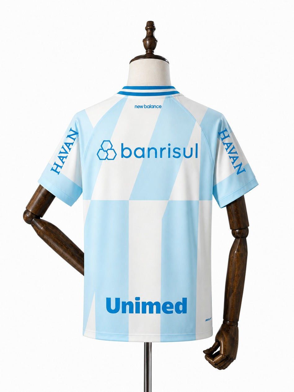 Camisa Grêmio – 2º Uniforme Jogador 2026 verso manequim fundo branco padronizada