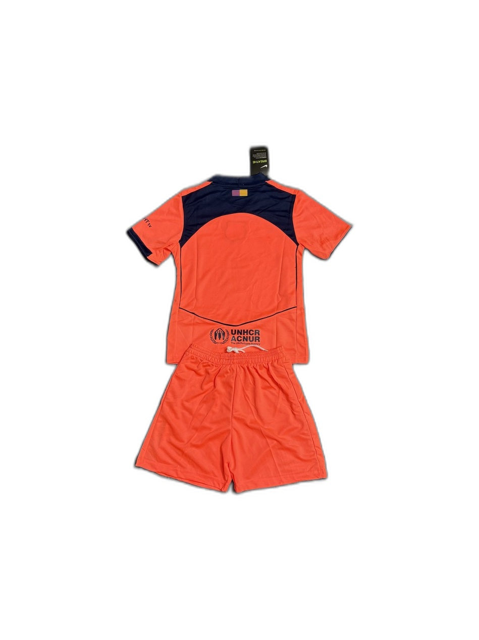 Camisa 2025-26 Barcelona III Infantil verso fundo branco