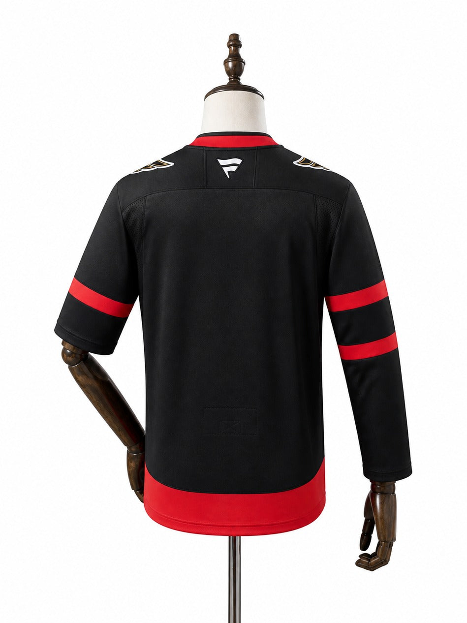 Ottawa Senators NHL Jersey – Home & Away verso real web manequim fundo branco