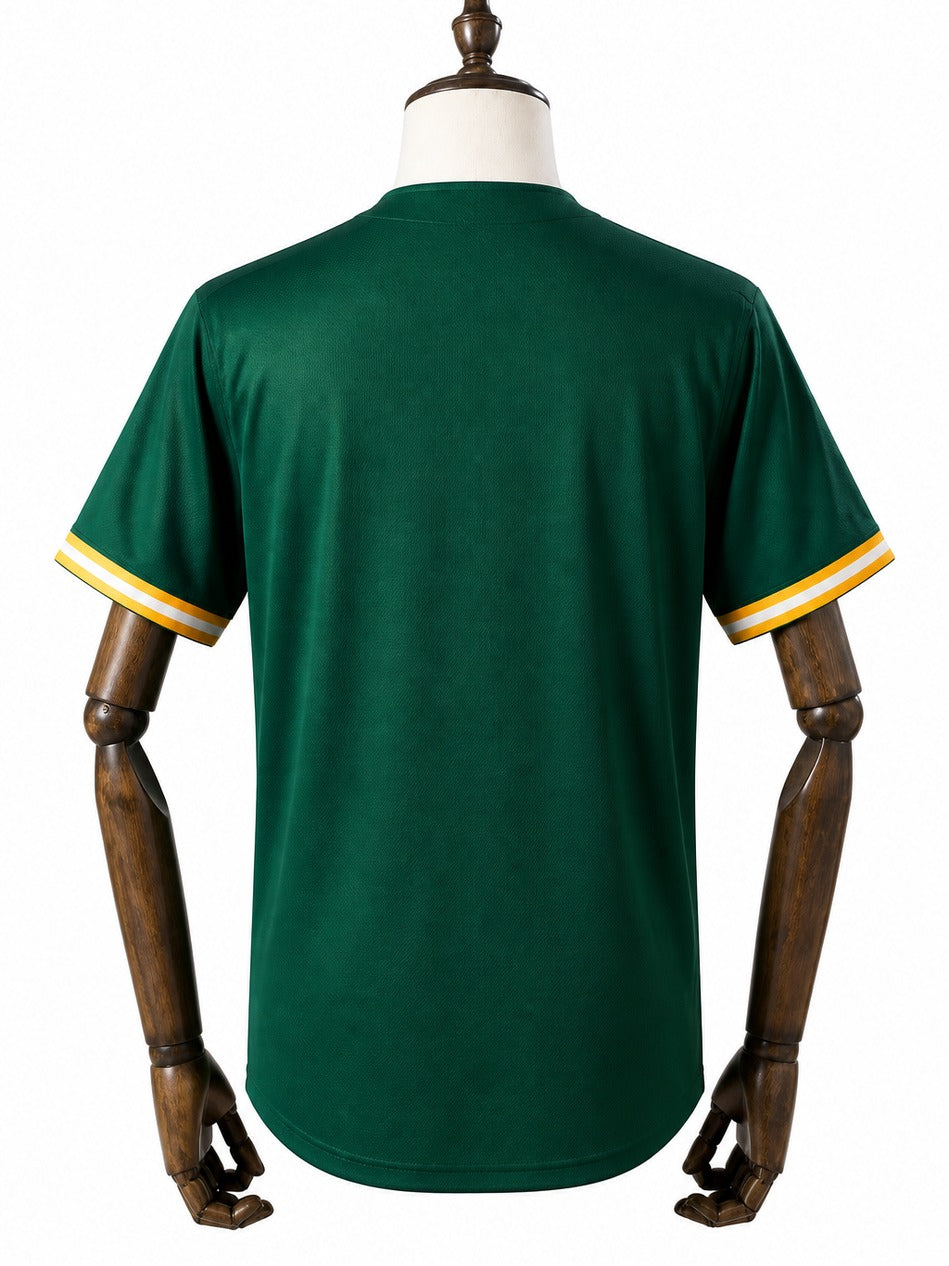 Oakland Athletics MLB – Camisa Oficial Segunda (Away) verso manequim fundo branco