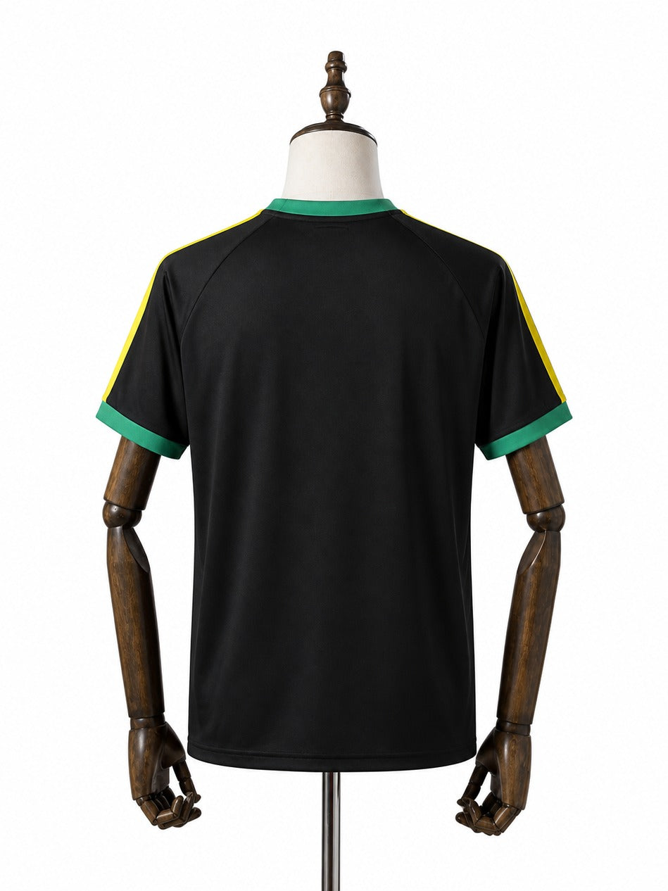 Camisa Seleção Jamaica 2 uniforme 2026 verso manequim fundo branco