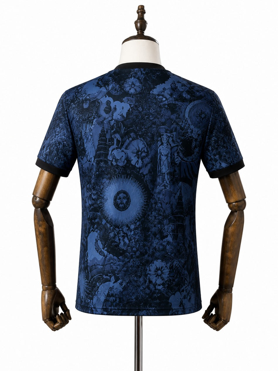 Camisa Seleção Brasileira Preta (Edição Cristo) 2026 verso manequim fundo branco