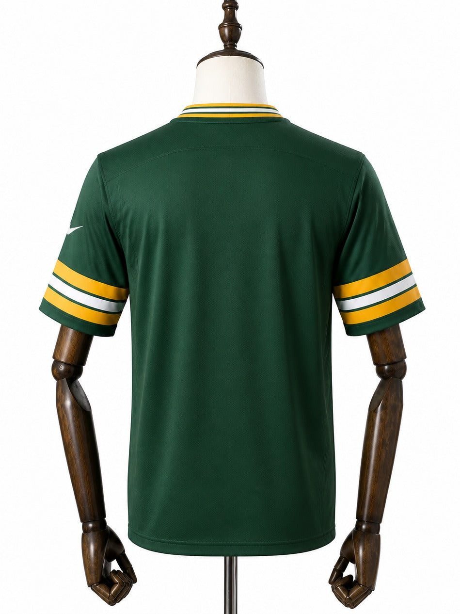 Camisa Green Bay Packers Home (Titular) NFL verso manequim fundo branco