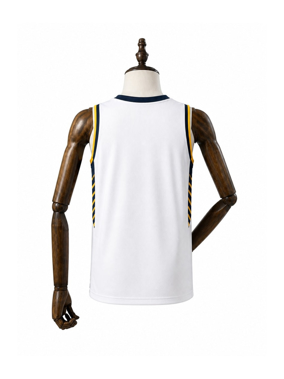 Camiseta NBA Indiana Pacers - 1ª Camisa (Home) verso manequim fundo branco padronizada