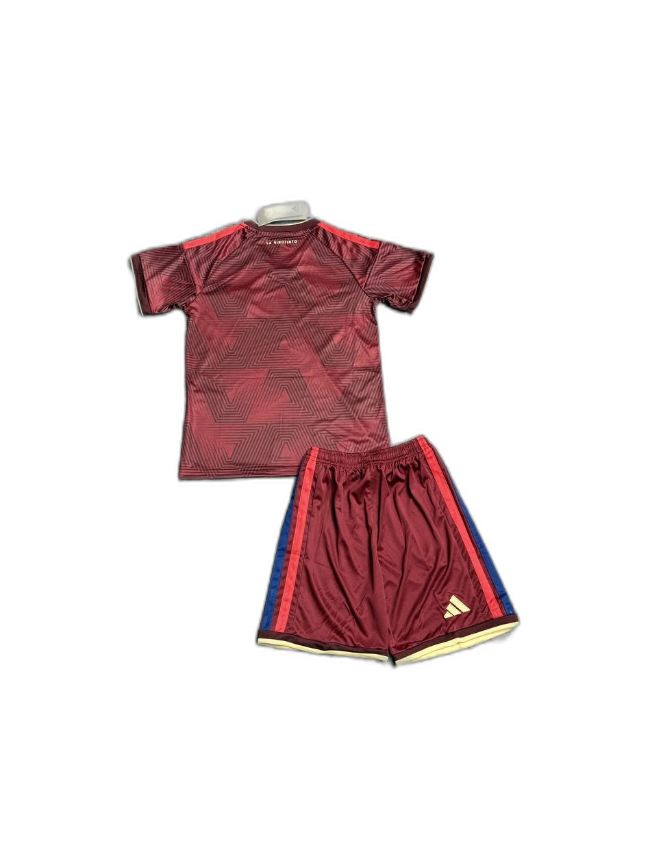 Camisa 2026 Venezuela Home Infantil verso fundo branco