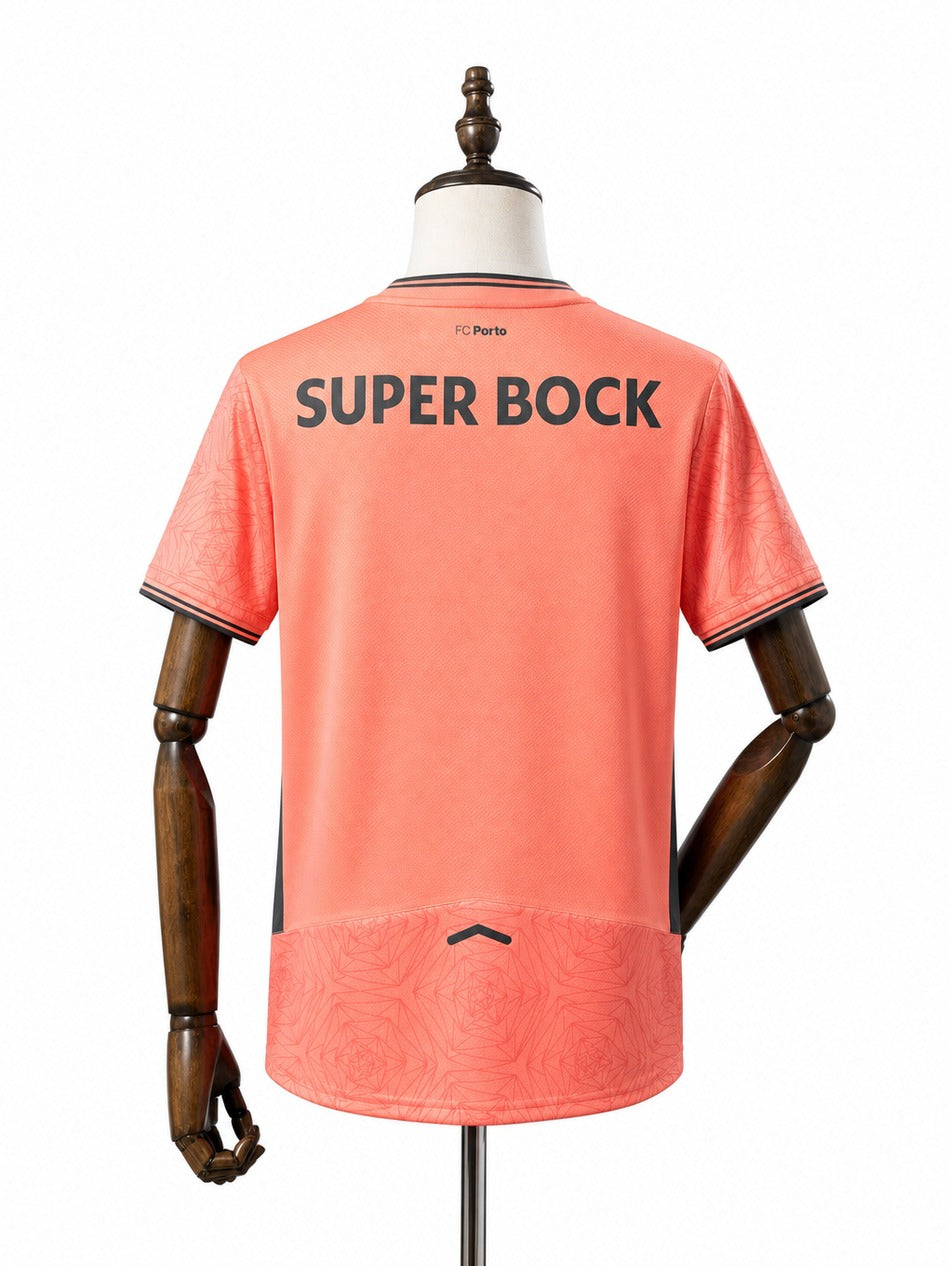 Camisa Porto - 2º Uniforme Torcedor 2025/26 verso manequim fundo branco