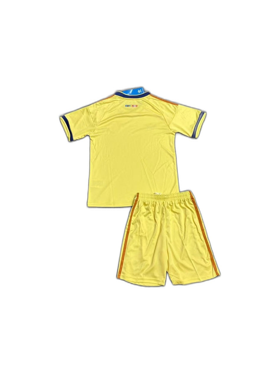 Camisa 2026-27 Curaçao Home Infantil verso fundo branco
