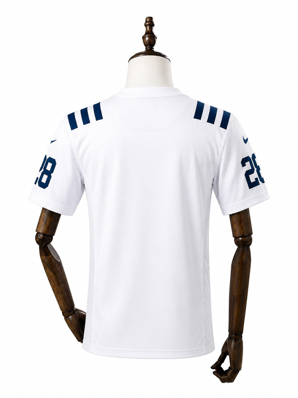 Camisa Indianapolis Colts Away (Visitante) NFL verso manequim fundo branco