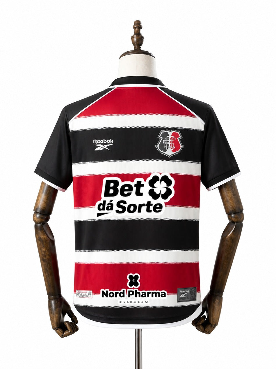 Camisa Santa Cruz - 1º Uniforme Jogador Com Patch 2026/2027 verso manequim fundo branco