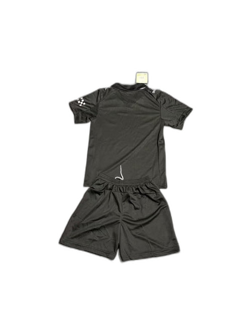 Camisa 2025-26 Manchester City Black Infantil verso fundo branco