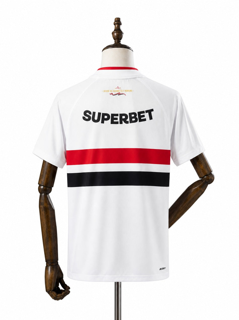 Camisa São Paulo - 1º Uniforme Torcedor Sem Patch 2026/2027 verso manequim