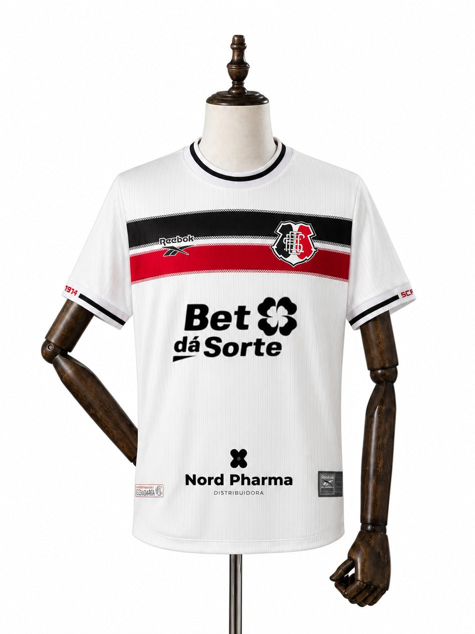 Camisa Santa Cruz - 2º Uniforme Jogador Com Patch 2026/2027 verso manequim fundo branco