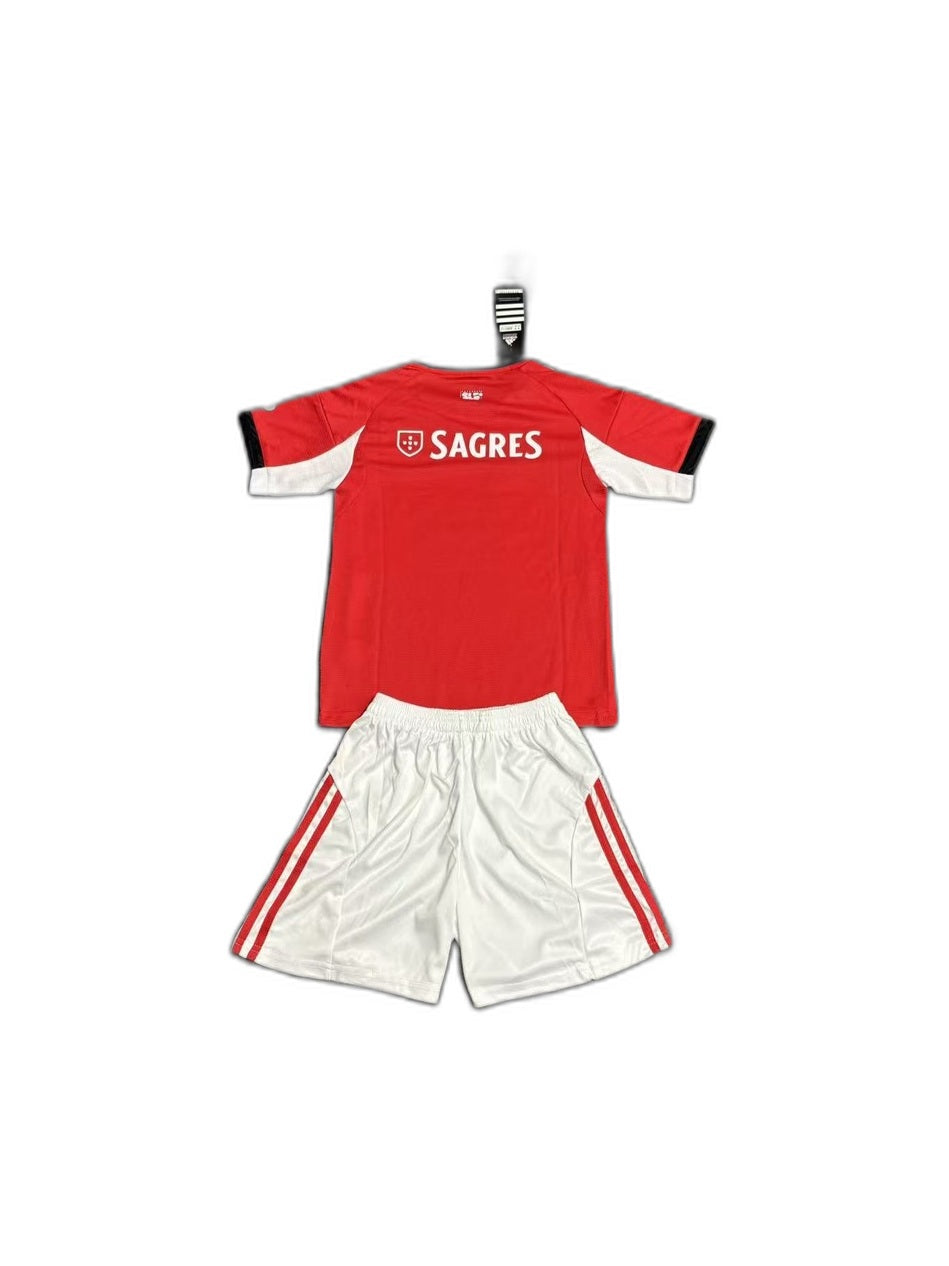 Camisa 2025-26 Benfica Home Infantil verso fundo branco