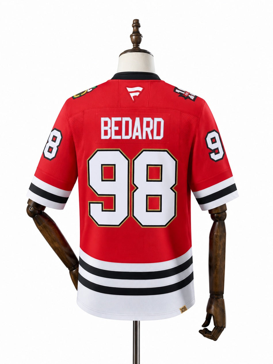 Chicago Blackhawks NHL Jersey – Home & Away verso real web manequim fundo branco