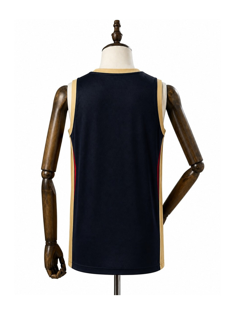 Camiseta NBA New Orleans Pelicans - 2ª Camisa (Away) verso manequim fundo branco padronizada