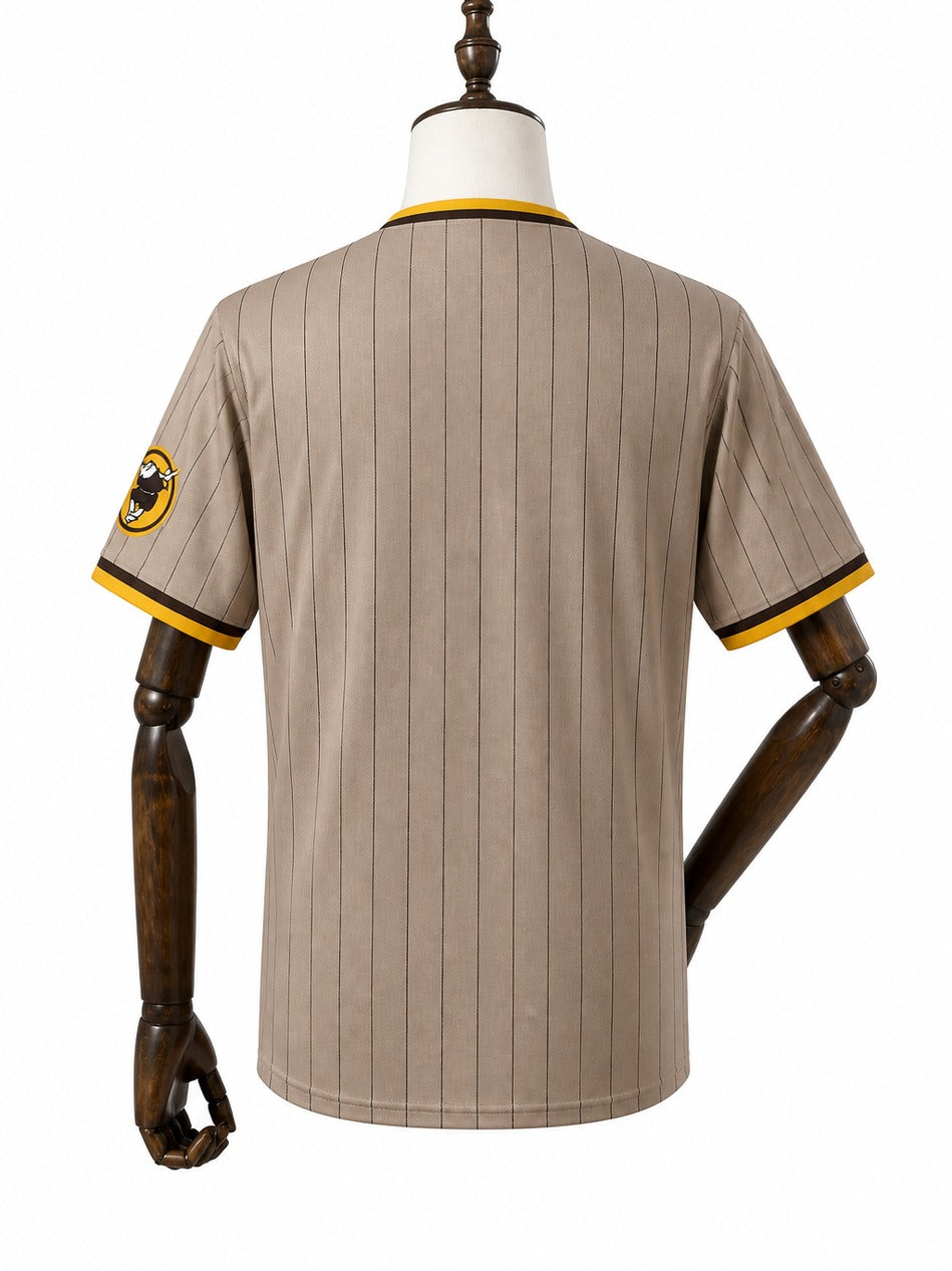 San Diego Padres MLB – Camisa Oficial Segunda (Away) verso manequim fundo branco