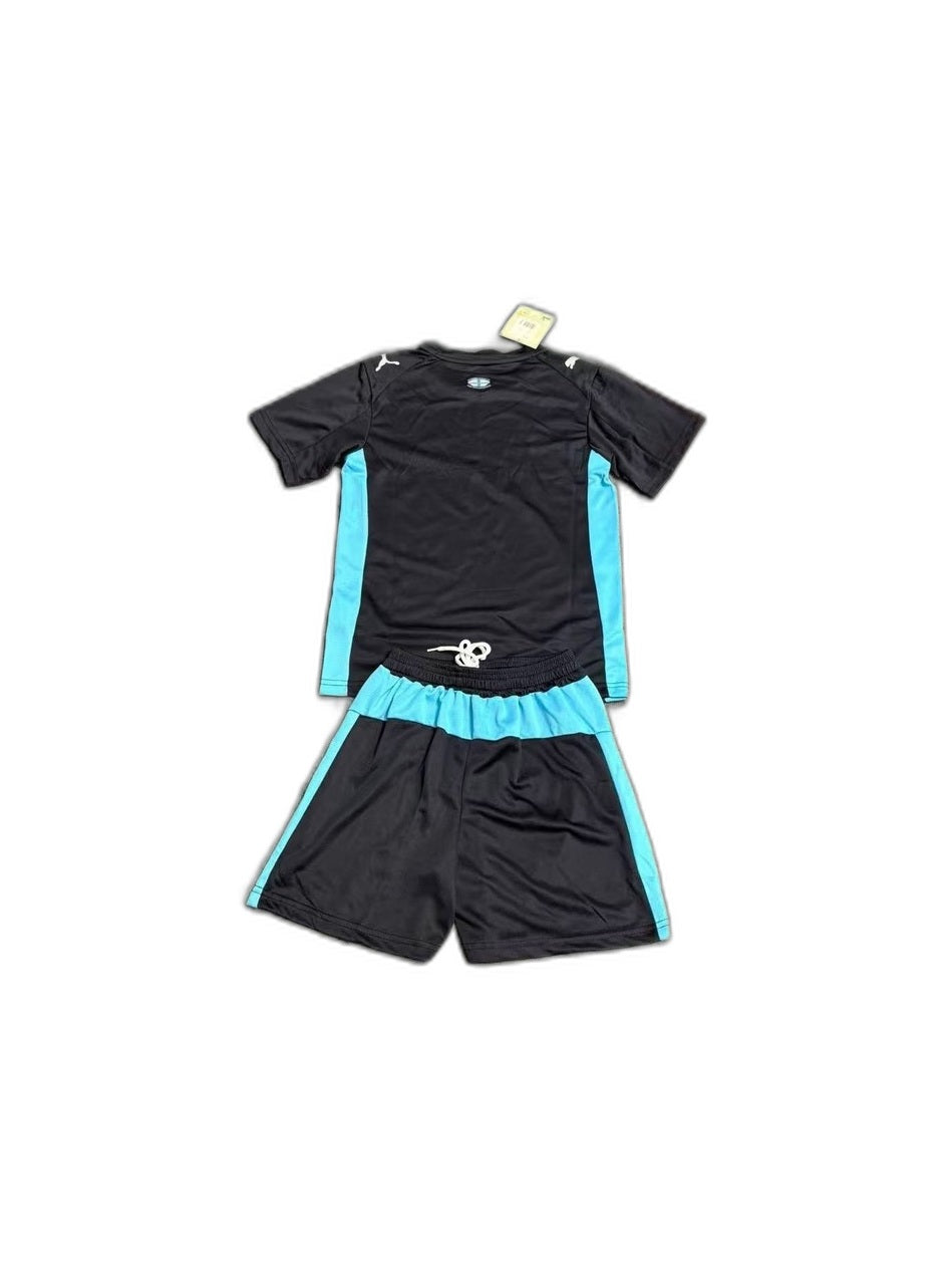 Camisa 2025-26 Marseille Away Infantil verso fundo branco