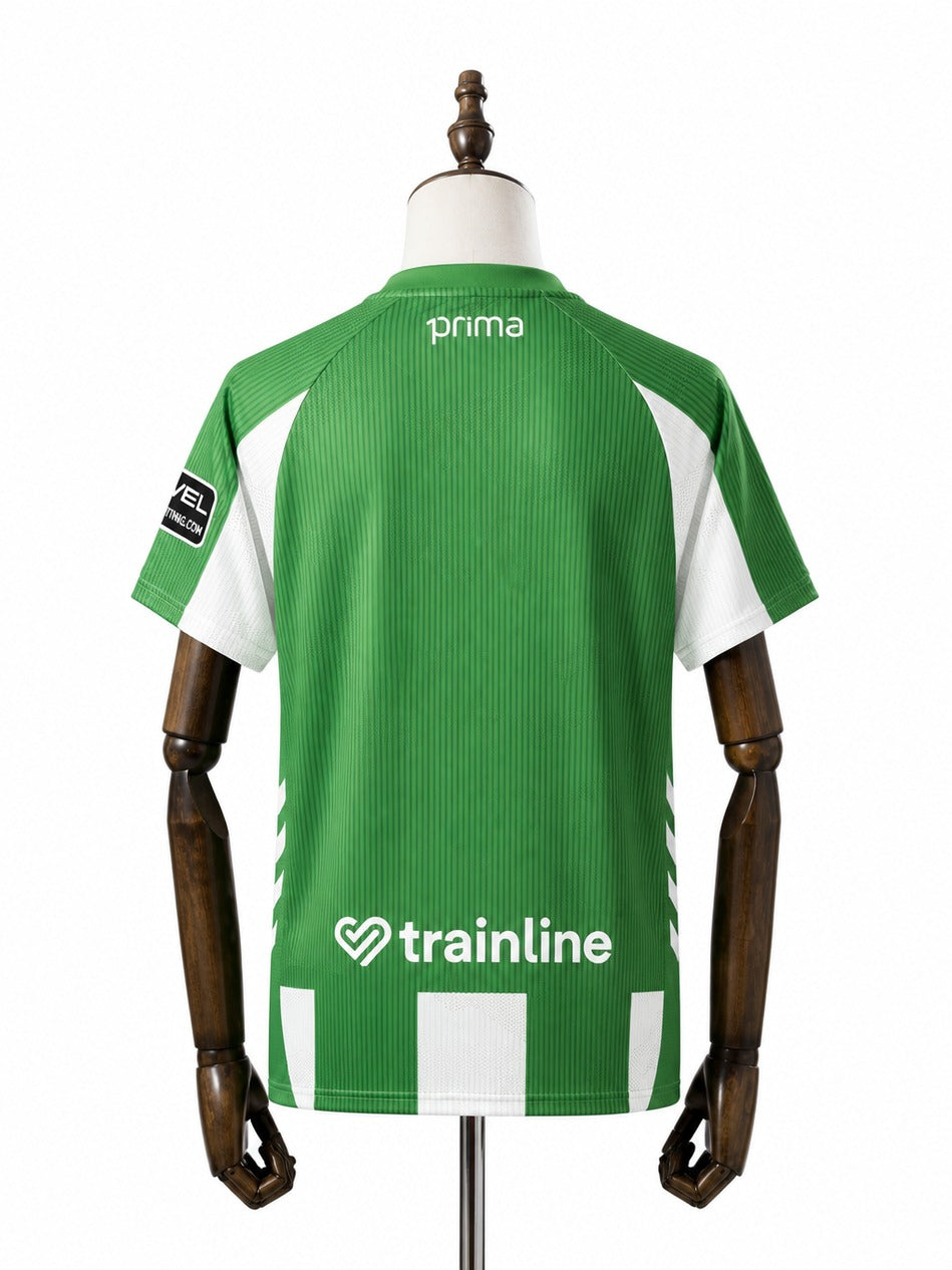 Camisa Real Betis - 1º Uniforme Torcedor 2025/26 verso manequim fundo branco