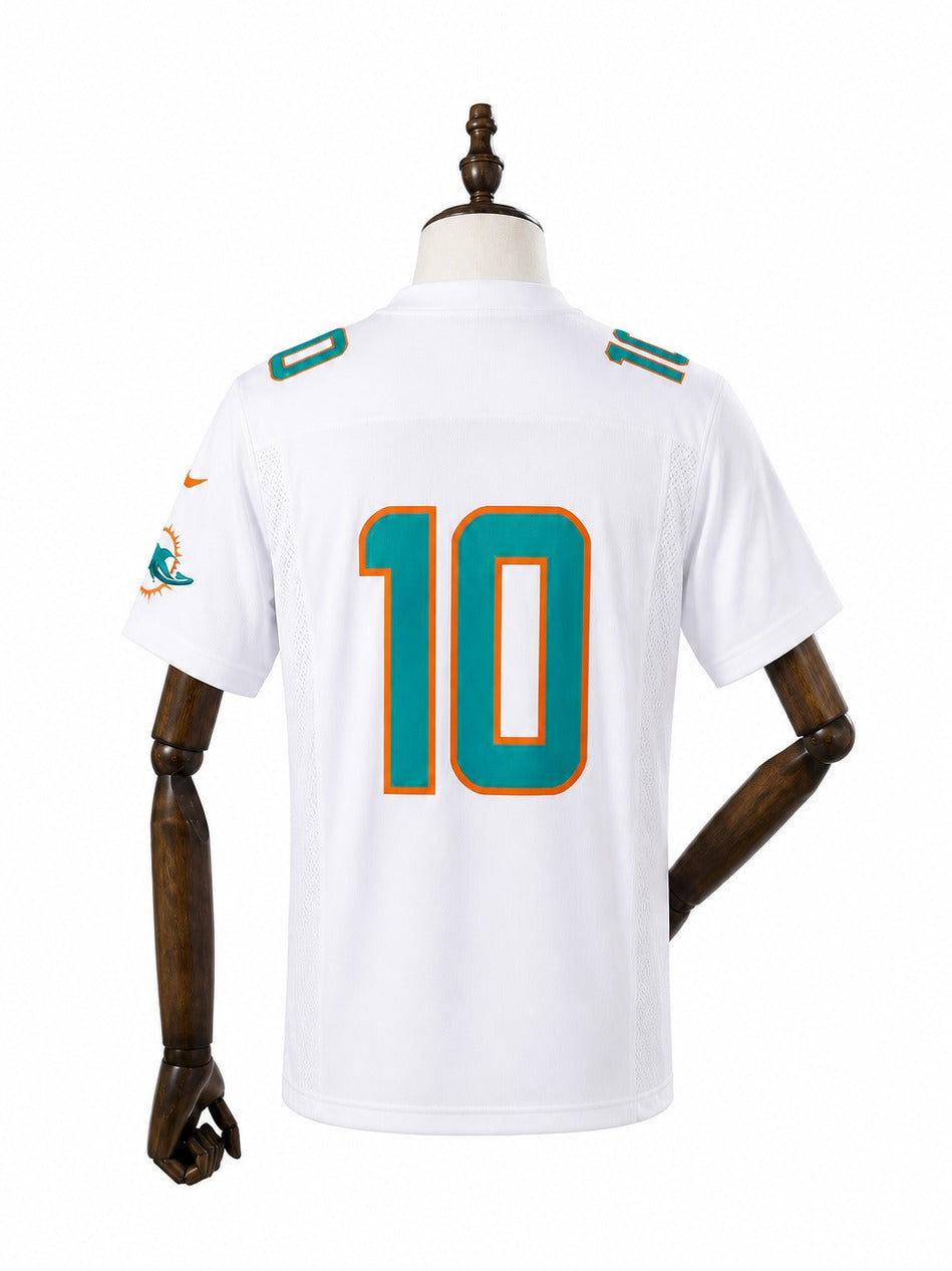 Camisa Miami Dolphins Away (Visitante) NFL verso manequim fundo branco