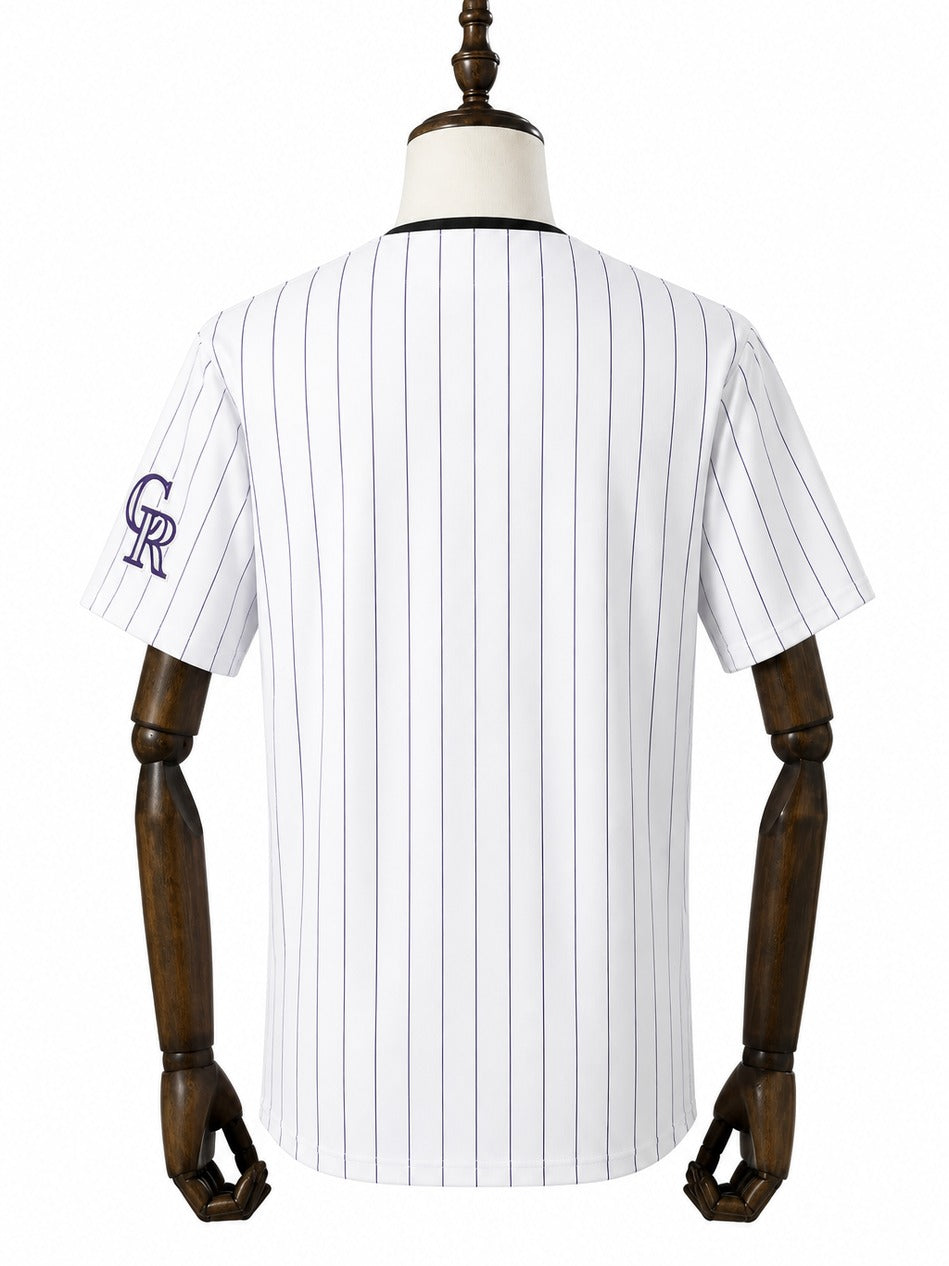 Colorado Rockies MLB – Camisa Oficial Primeira (Home) verso manequim fundo branco
