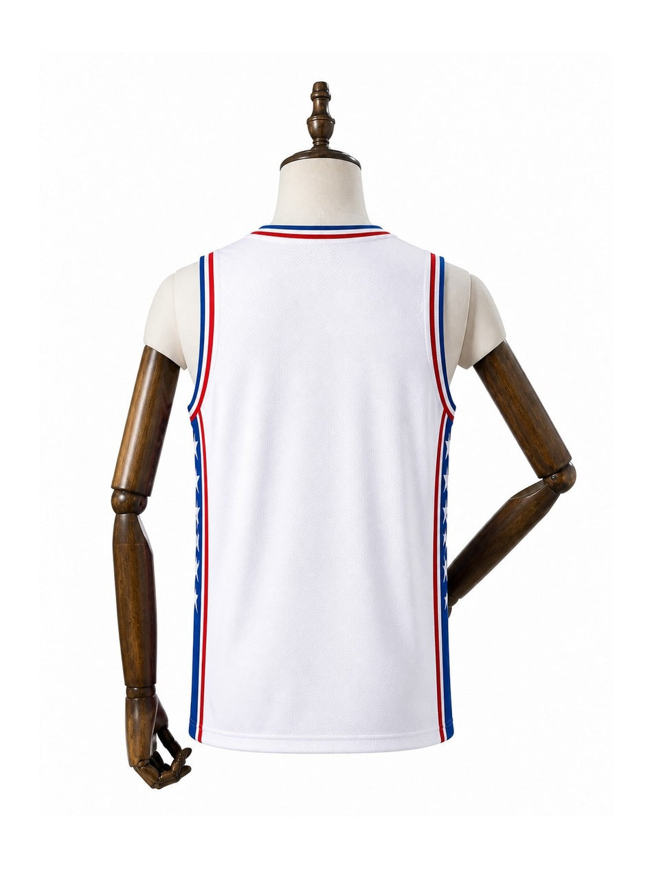 Camiseta NBA Philadelphia 76ers - 2ª Camisa (Away) verso manequim fundo branco padronizada