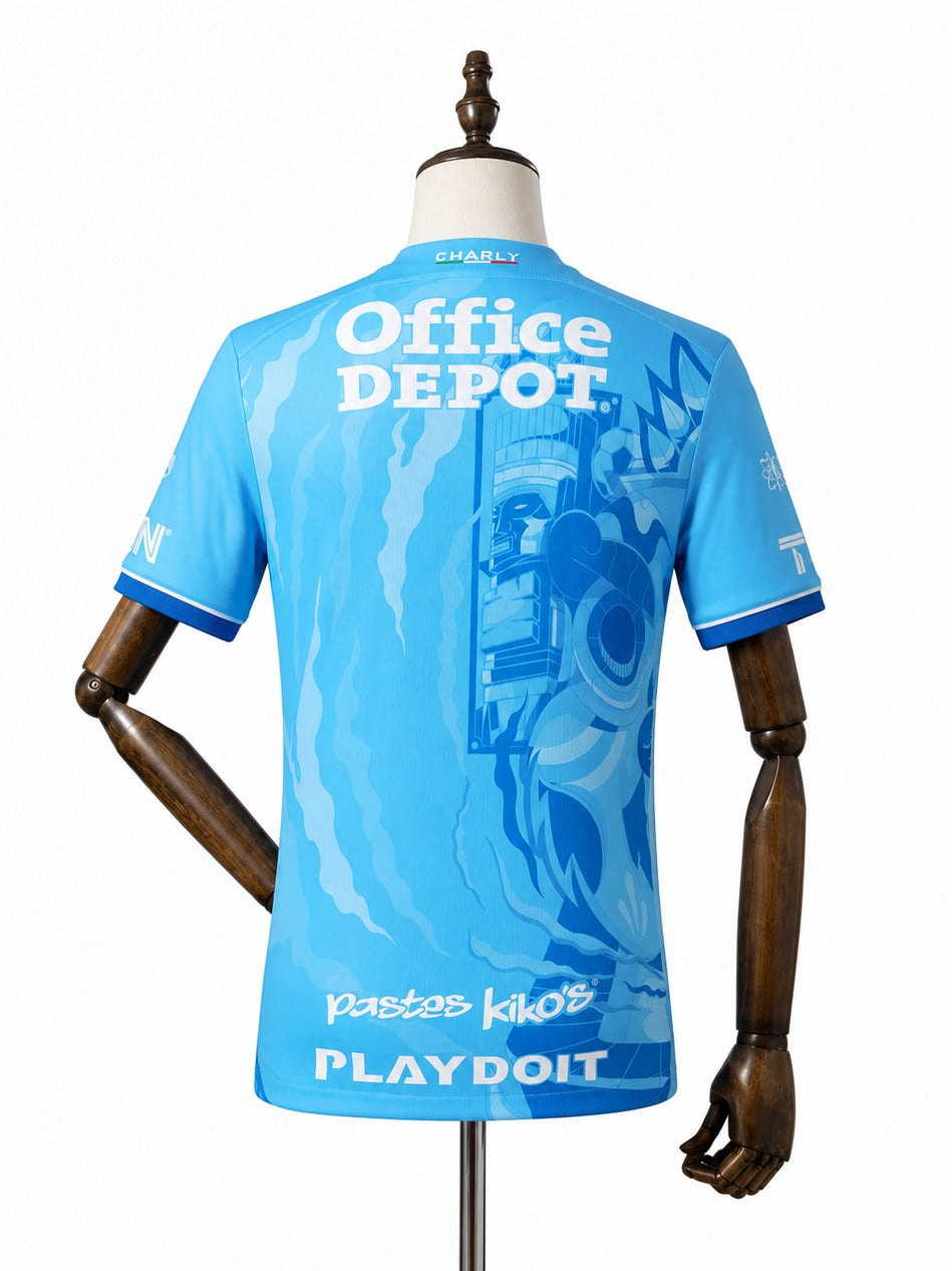 Camisa Pachuca - 3º Uniforme Torcedor 2024/2025 verso manequim fundo branco