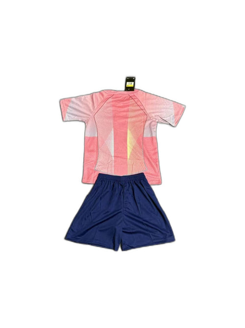 Camisa 2025-26 Barcelona Pink Infantil verso fundo branco