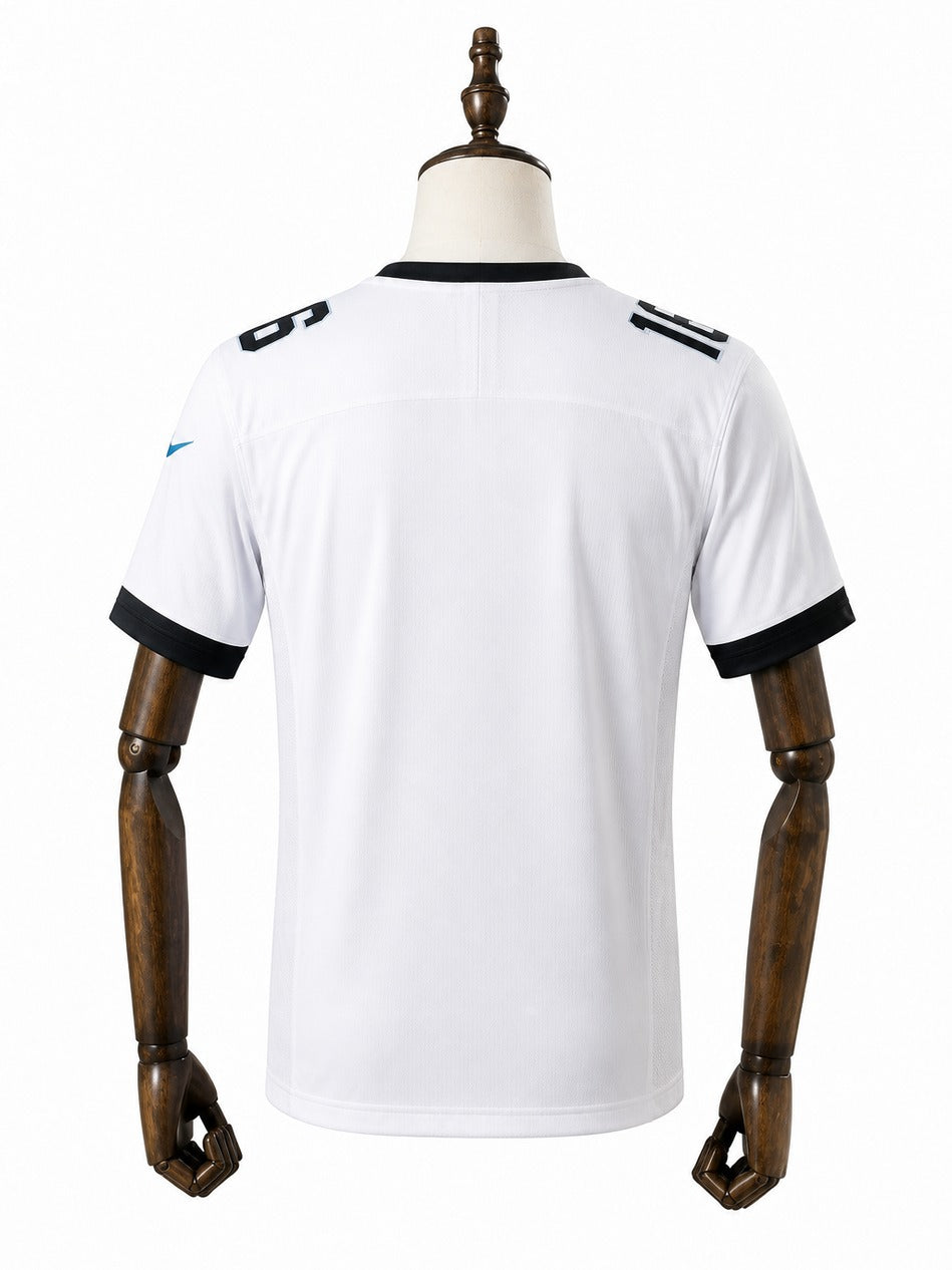 Camisa Jacksonville Jaguars Away (Visitante) NFL verso manequim fundo branco