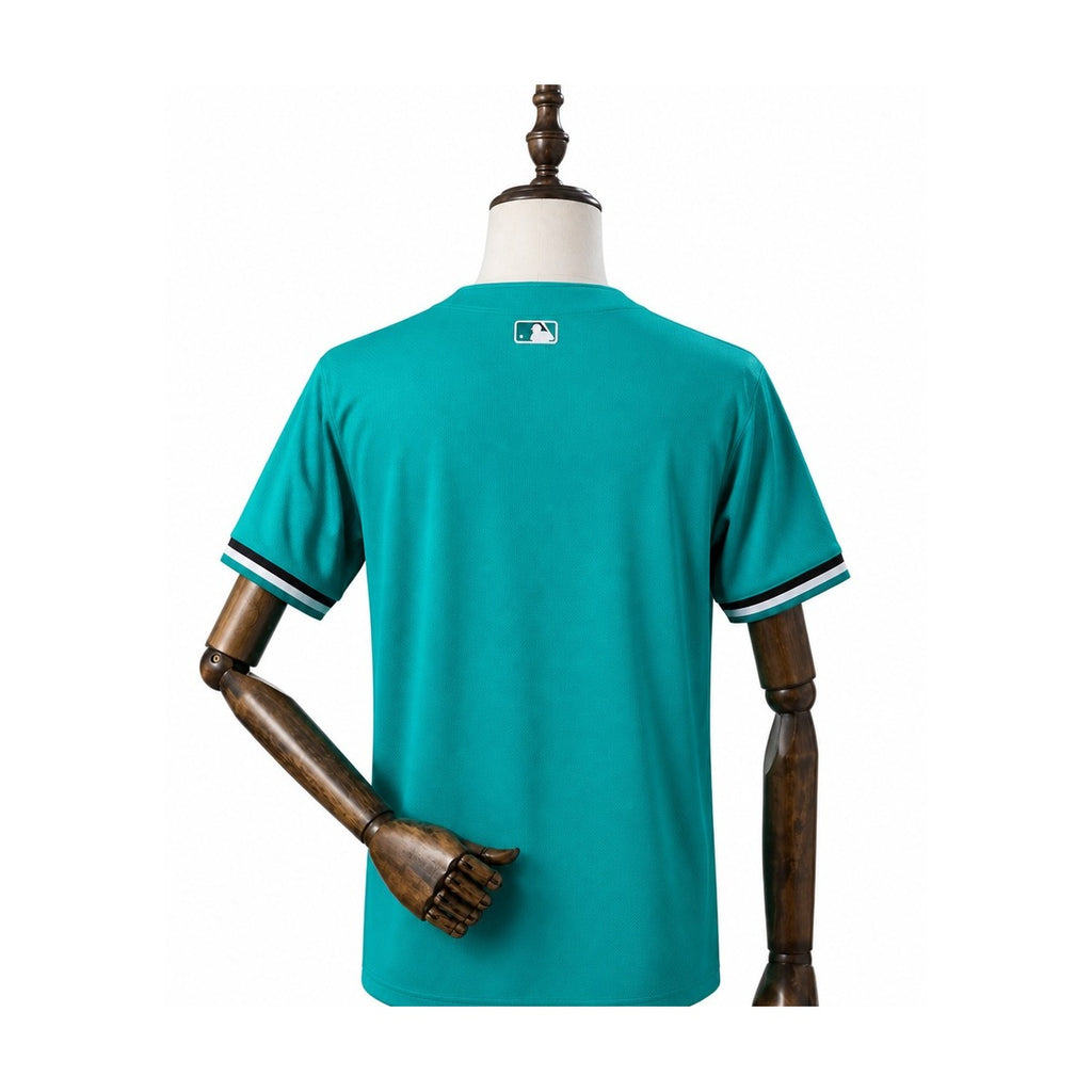 Miami Marlins MLB – Camisa Oficial Segunda (Away) verso manequim fundo branco