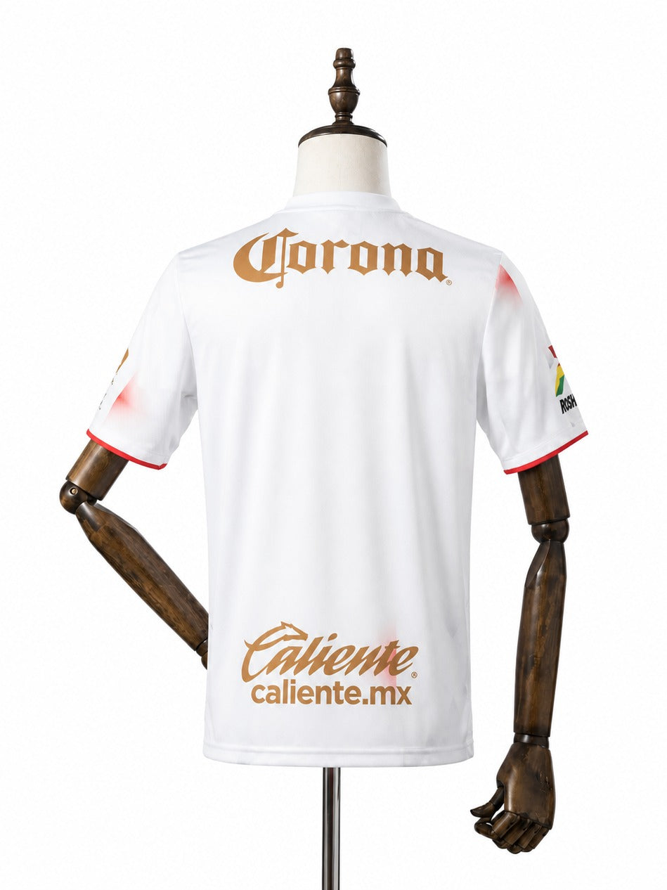 Camisa Toluca - 2º Uniforme Torcedor 2025/2026 verso manequim fundo branco
