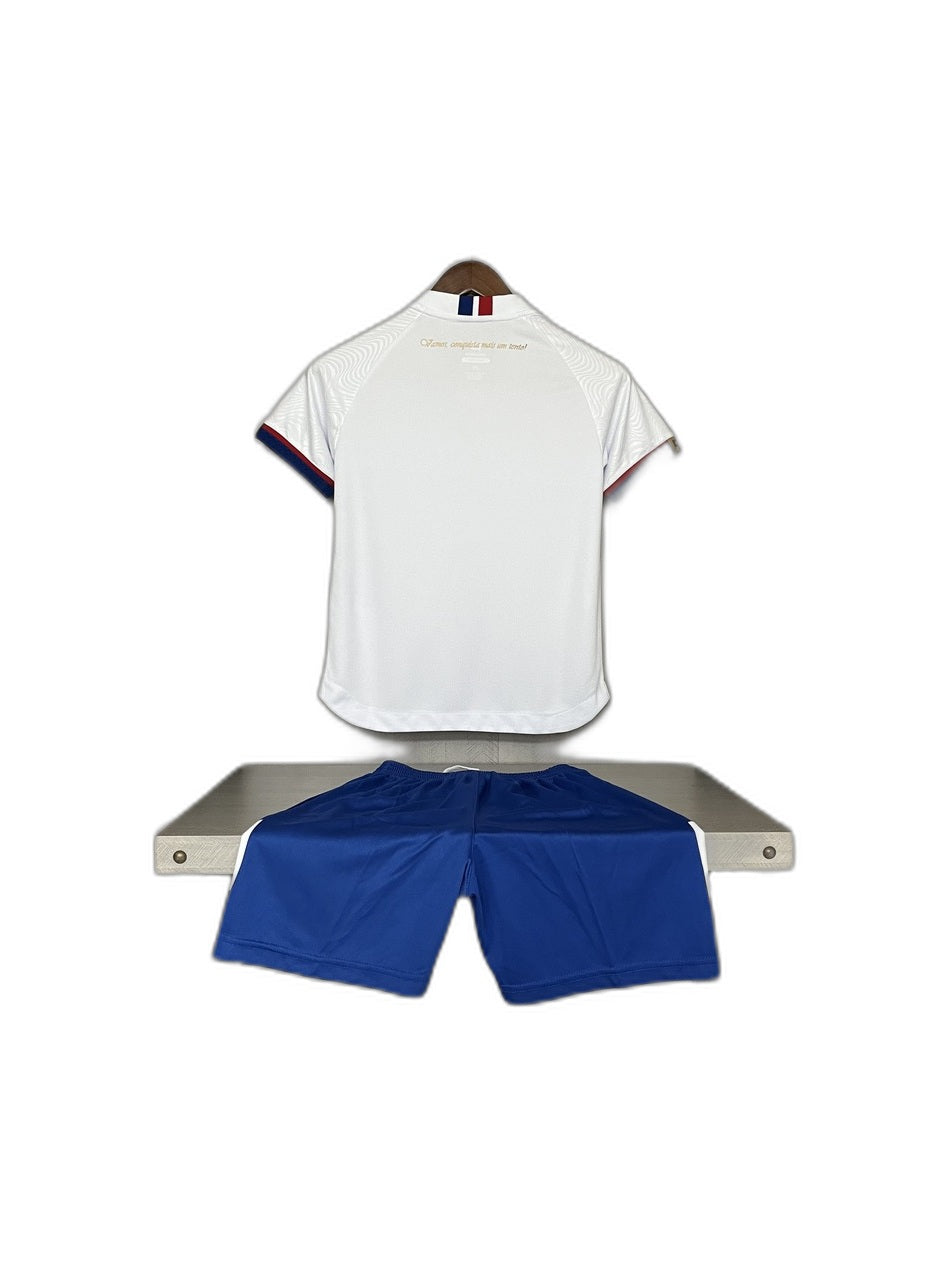 Camisa 2024-25 Bahia Home Infantil verso fundo branco